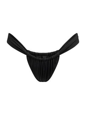 Skim’s Signature Black Ruched Thong Bikini Bottom